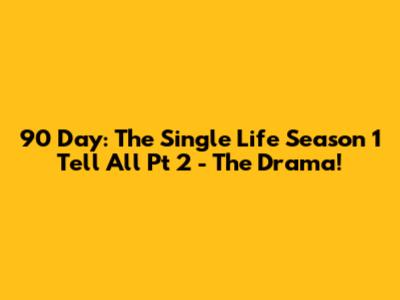 90 Day: The Single Life Season 1 Tell All Pt 2 - The Drama!