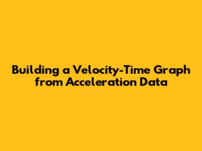 Building a Velocity-Time Graph from Acceleration Data