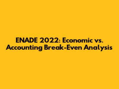 ENADE 2022: Economic vs. Accounting Break-Even Analysis