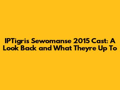 IPTigris Sewomanse 2015 Cast: A Look Back and What They're Up To