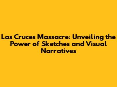Las Cruces Massacre: Unveiling the Power of Sketches and Visual Narratives