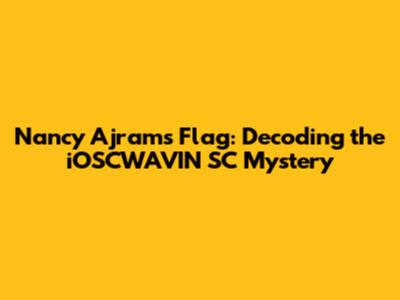 Nancy Ajram's Flag: Decoding the iOSCWAVIN 'SC Mystery