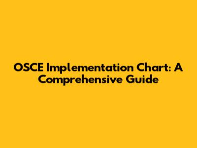 OSCE Implementation Chart: A Comprehensive Guide