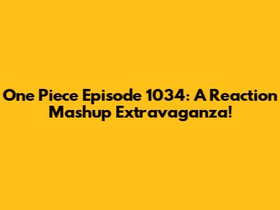 One Piece Episode 1034: A Reaction Mashup Extravaganza!
