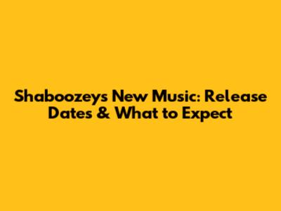 Shaboozey's New Music: Release Dates & What to Expect