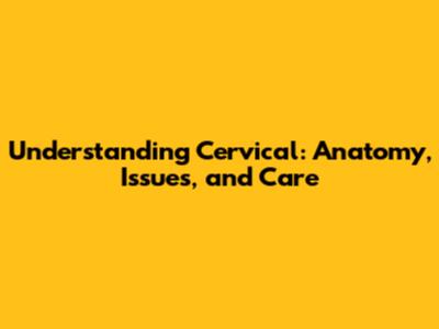 Understanding Cervical: Anatomy, Issues, and Care