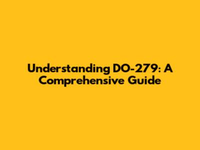 Understanding DO-279: A Comprehensive Guide